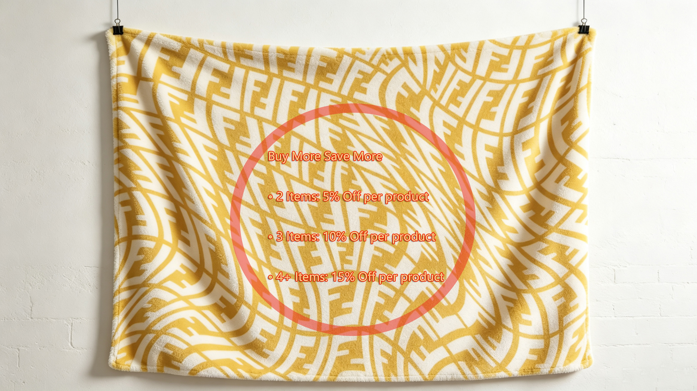 Fendi Flannel Throw Blankets